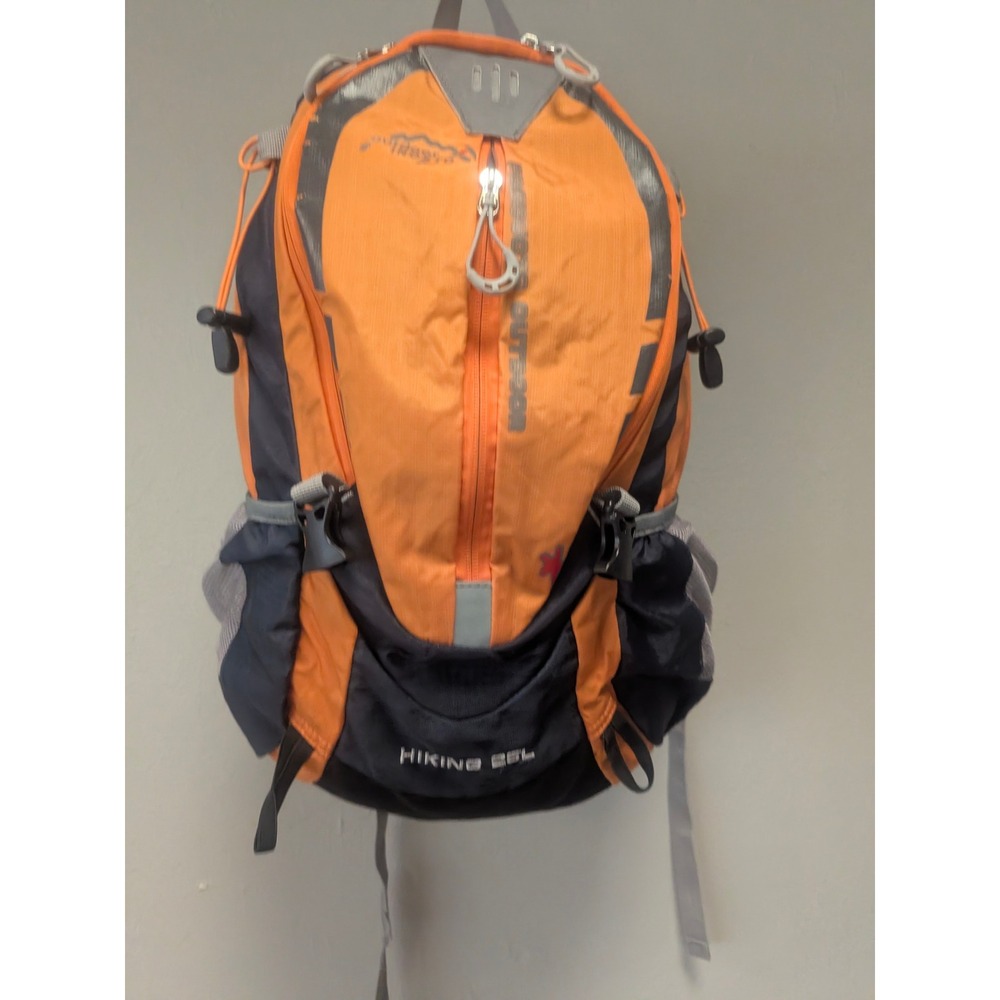 Inoxto Hiking Backpack Unisex 25L Orange Navy Good Outdoor Daypack Bag